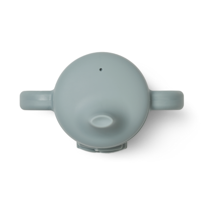 Liewood Amelio Sippy Cup Trattore Blu | Bicchiere Silicone Beccuccio Bimbi