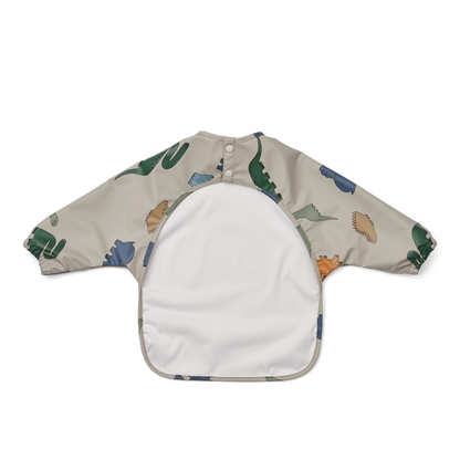 Liewood - Merle - Bavaglio per prime pappe impermeabile a maniche lunghe - Dinosauri