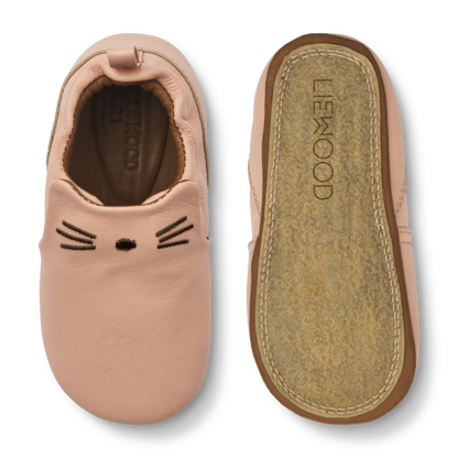 Liewood - Eliot - Pantofole in Pelle - Gatto rosa