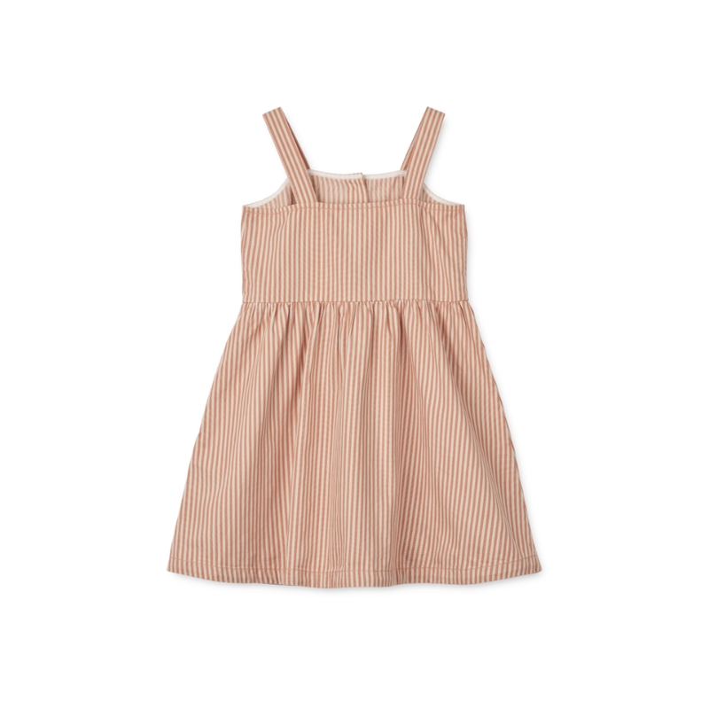 Liewood - Zia - Abito in cotone organico - Righe Rosa e Sabbia