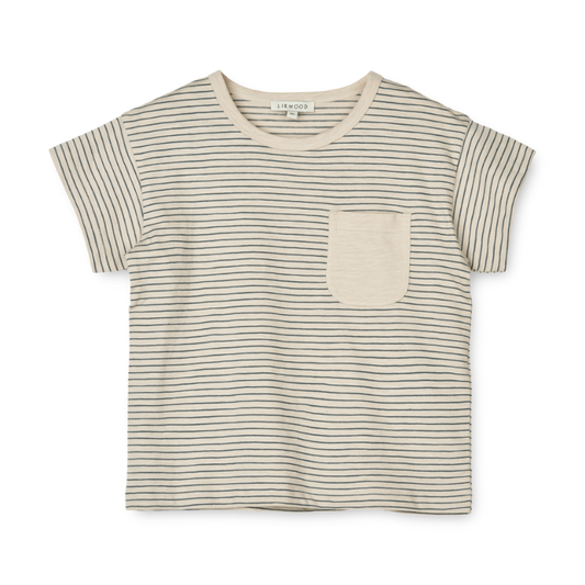 Liewood - Dodoma - maglietta T-shirt a maniche corte - Righe Blu e Crema