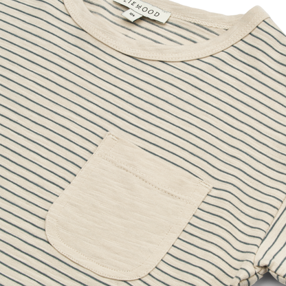 Liewood - Dodoma - maglietta T-shirt a maniche corte - Righe Blu e Crema