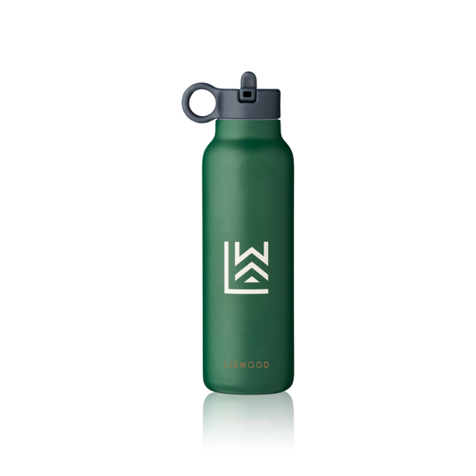 Liewood Falk Borraccia Termica Acciaio Verde Tappo Blu 500ml | Bambini