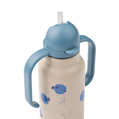 Liewood - Kimmie - Borraccia termica in acciaio con i manici 250ml - Pesce Palla