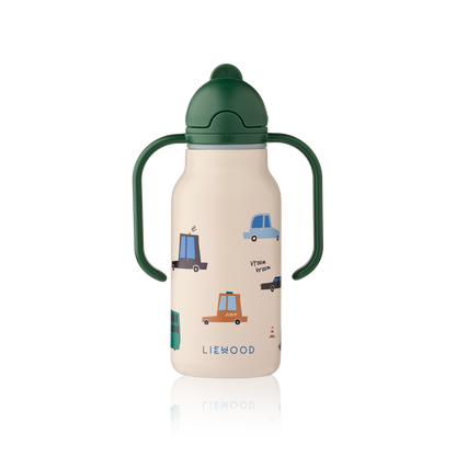Liewood - Kimmie - Borraccia termica in acciaio con i manici 250ml - Macchinine