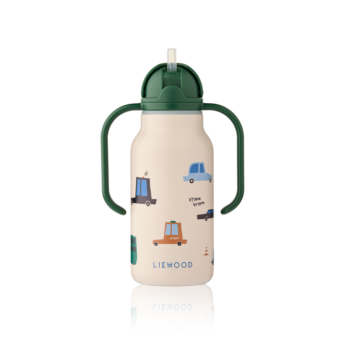 Liewood - Kimmie - Borraccia termica in acciaio con i manici 250ml - Macchinine