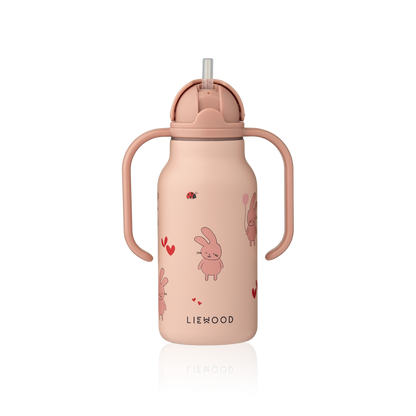 Liewood - Kimmie - Borraccia termica in acciaio con i manici 250ml - Wild Child Rosa
