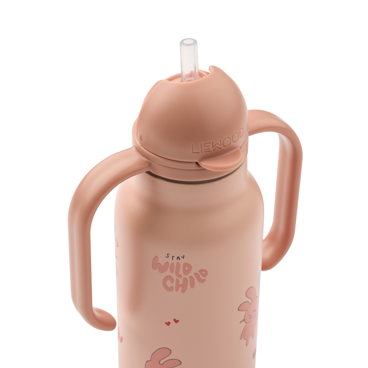 Liewood - Kimmie - Borraccia termica in acciaio con i manici 250ml - Wild Child Rosa