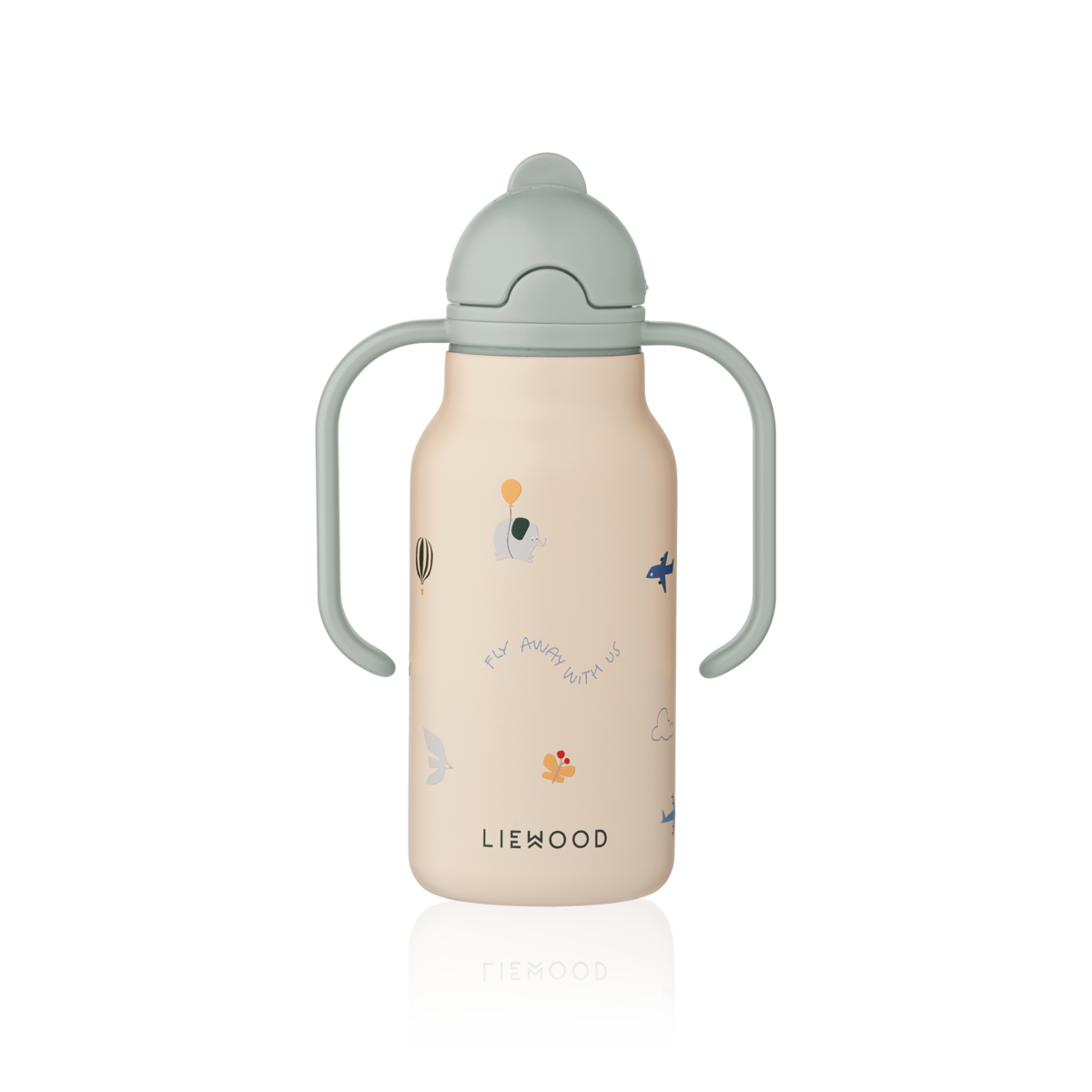 Liewood - Kimmie - Borraccia termica in acciaio con i manici 250ml - Flying Sabbia