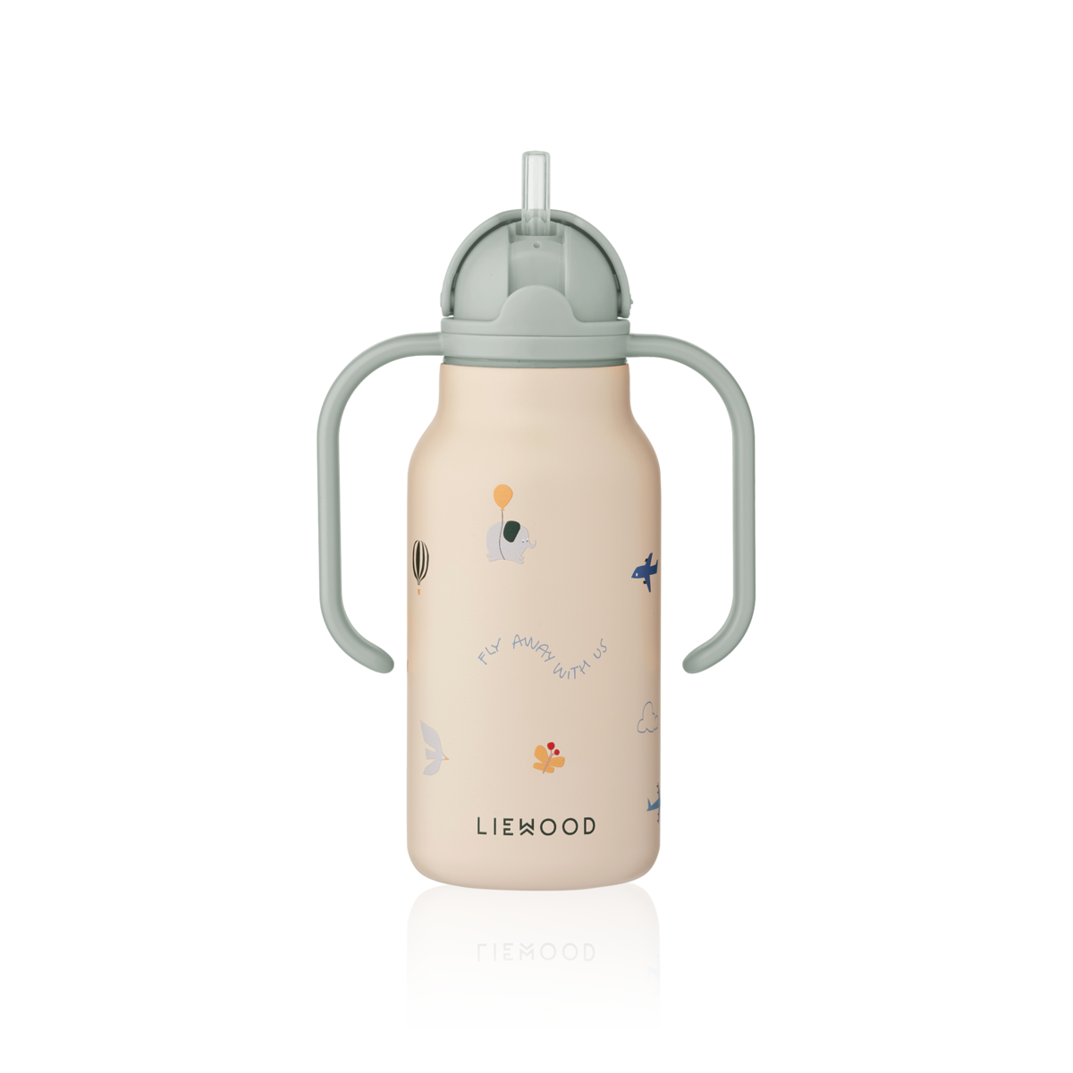 Liewood - Kimmie - Borraccia termica in acciaio con i manici 250ml - Flying Sabbia