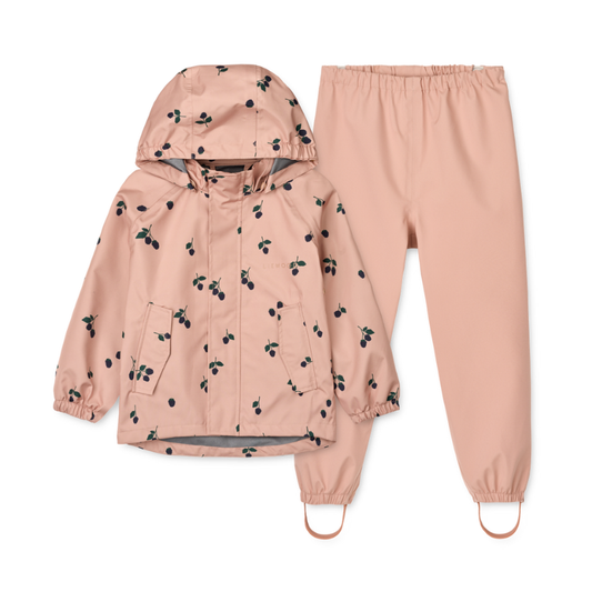 Liewood - Pedia - Completo Giacca e Pantaloni antipioggia - Bambini over 4Y - Berry Rosa