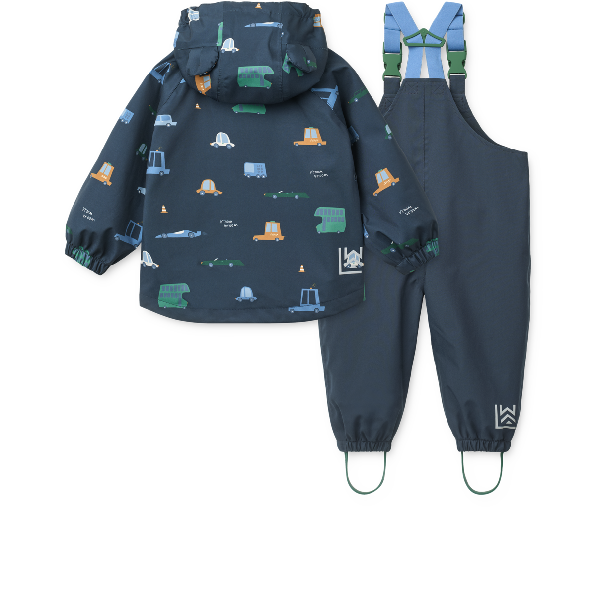 Liewood - Manu - Completo Giacca e Pantaloni antipioggia - Bambini under 4Y - Macchinine