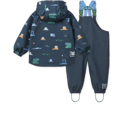 Liewood - Manu - Completo Giacca e Pantaloni antipioggia - Bambini under 4Y - Macchinine