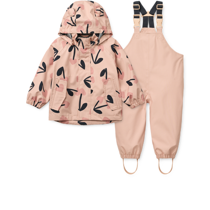 Liewood - Manu - Completo Giacca e Pantaloni antipioggia - Bambini under 4Y - Cherry heart/Rosey