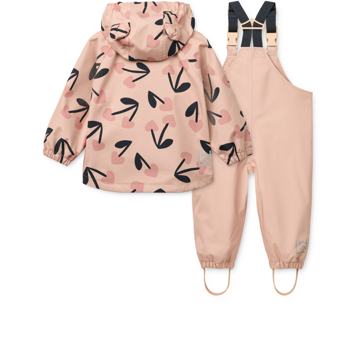 Liewood - Manu - Completo Giacca e Pantaloni antipioggia - Bambini under 4Y - Cherry heart/Rosey