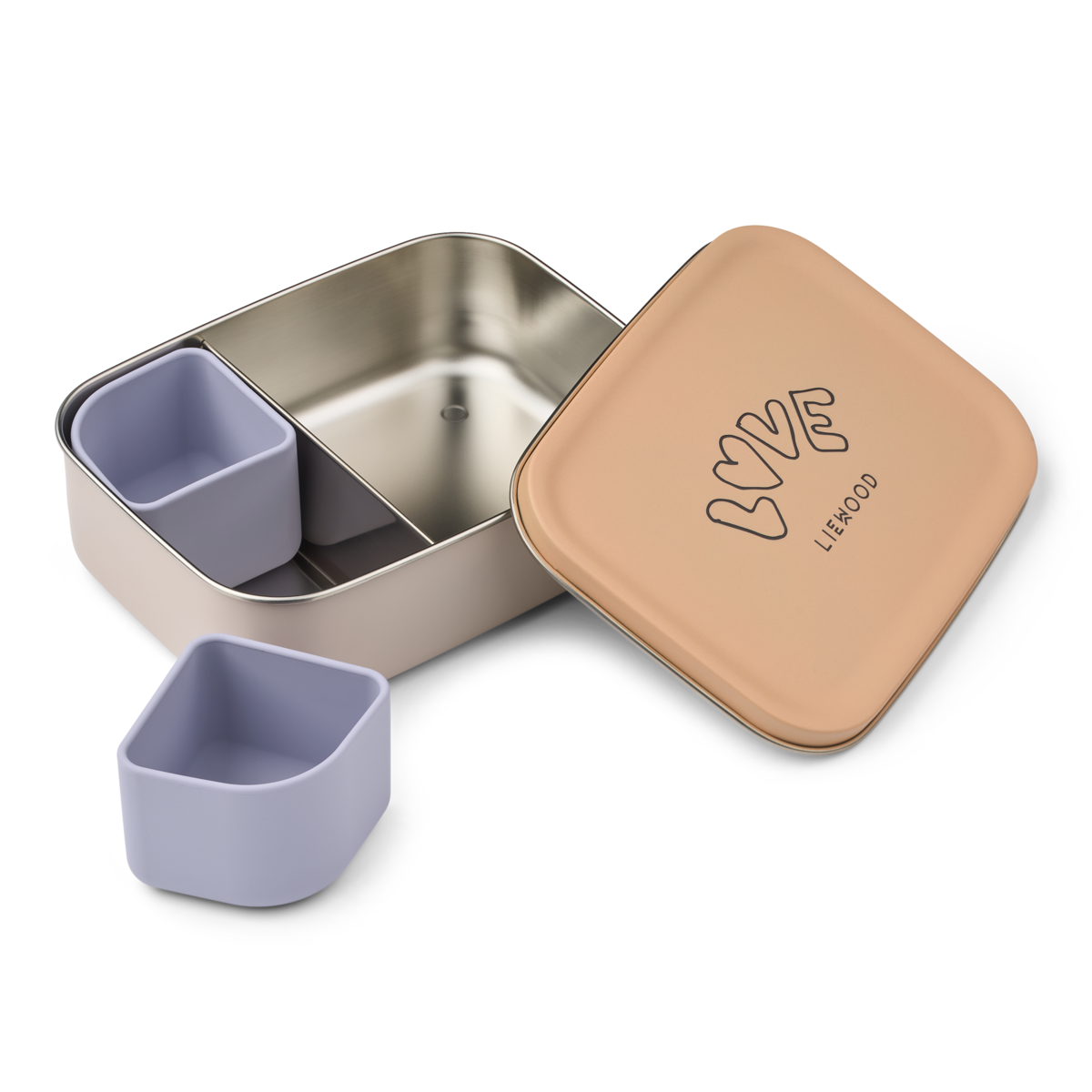 Liewood - Nina - Lunchbox contenitore con scomparti interni - Love