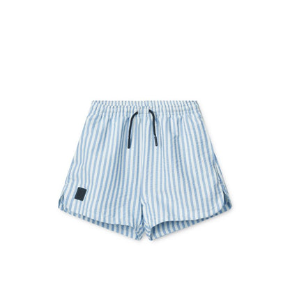 Liewood - Duke - Costume Shorts - Righe Azzurro e Crema