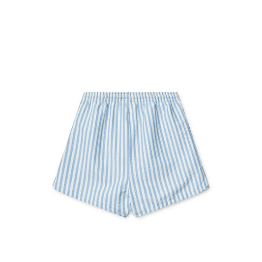 Liewood - Duke - Costume Shorts - Righe Azzurro e Crema