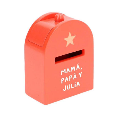buchetta delle lettere di babbo natale rossa con i nomi