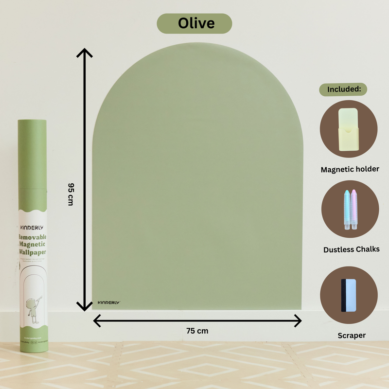 Kinderly - Lavagna Adesiva Magnetica - Olive