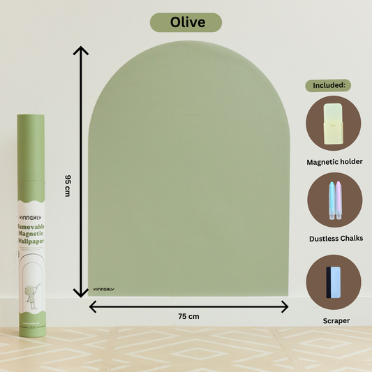 Kinderly - Lavagna Adesiva Magnetica - Olive