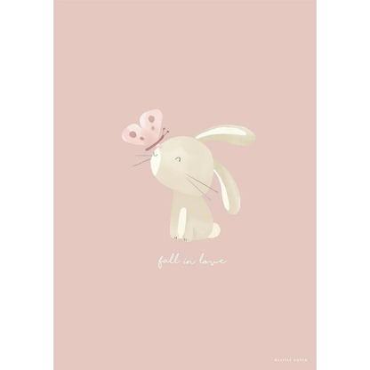 Little Dutch - Poster A3 - Coniglio/Fiori - Flowers & Butterflies
