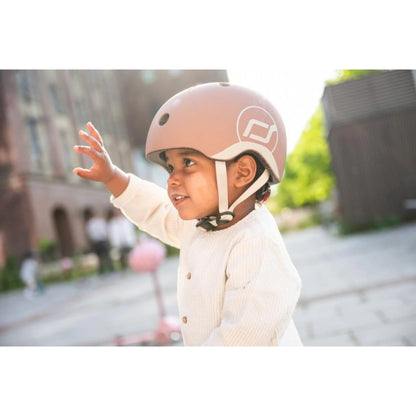 Scoot and Ride - Casco - tg. XXS-S - luce posteriore e chiusura magnetica - Mocha