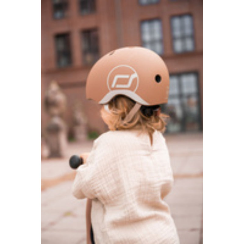 Scoot and Ride - Casco - tg. XXS-S - luce posteriore e chiusura magnetica - Mocha