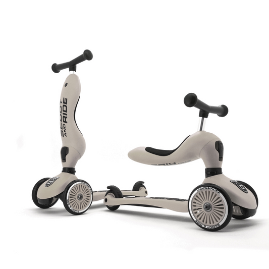 Scoot and Ride - Monopattino e Triciclo - Highwaykick 1 - Trasformabile 2 in 1 - cenere Ash