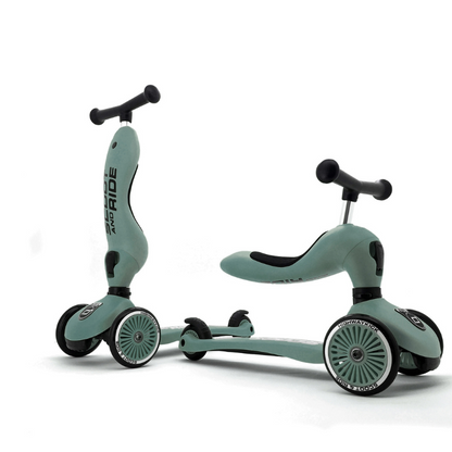 Scoot and Ride - Monopattino e Triciclo - Highwaykick 1 - Trasformabile 2 in 1 - foresta forest