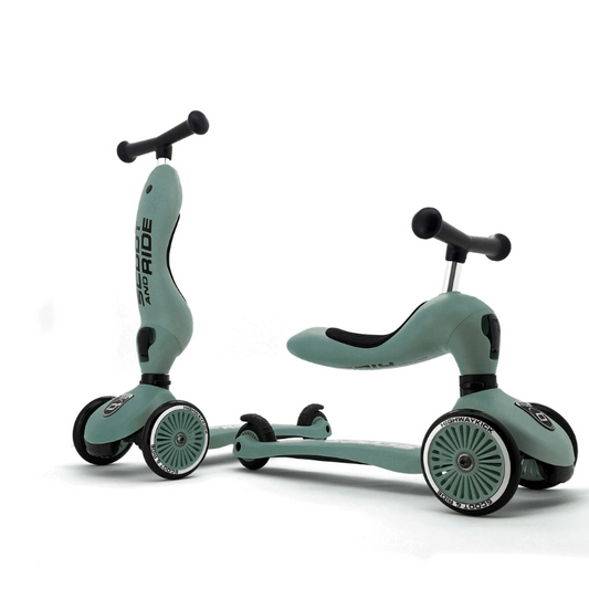 Scoot and Ride - Monopattino e Triciclo - Highwaykick 1 - Trasformabile 2 in 1 - foresta forest