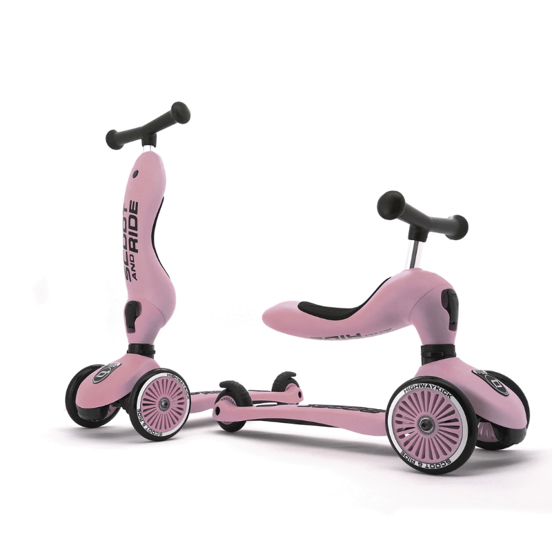Scoot and Ride - Monopattino e Triciclo - Highwaykick 1 - Trasformabile 2 in 1 - rosa rose