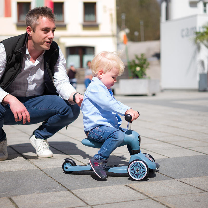 Scoot and Ride - Monopattino e Triciclo - Highwaykick 1 - Trasformabile 2 in 1 - acciaio steel