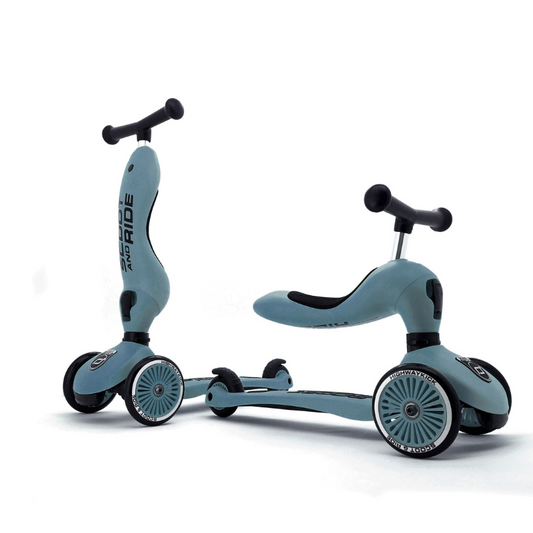 Scoot and Ride - Monopattino e Triciclo - Highwaykick 1 - Trasformabile 2 in 1 - acciaio steel