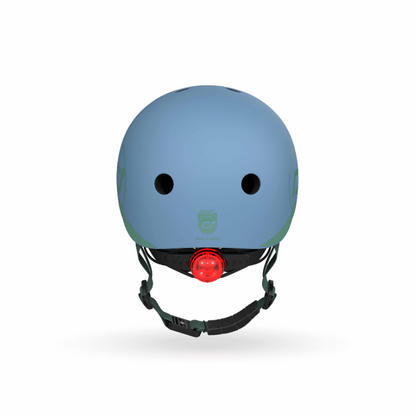 Scoot and Ride - Casco - tg. XXS-S - luce posteriore e chiusura magnetica - acciaio Steel