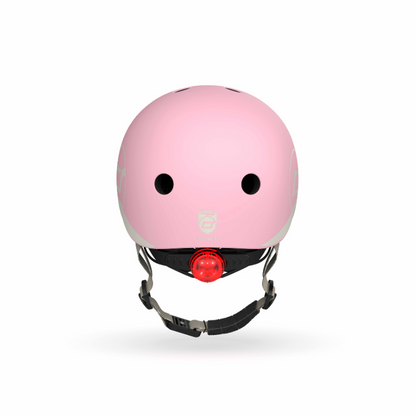 Scoot and Ride - Casco - tg. XXS-S - luce posteriore e chiusura magnetica - rosa rose
