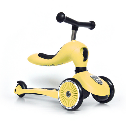Scoot and Ride - Monopattino e Triciclo - Highwaykick 1 - Trasformabile 2 in 1 - giallo lemon