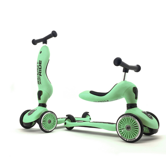 Scoot and Ride - Monopattino e Triciclo - Highwaykick 1 - Trasformabile 2 in 1 - verde kiwi