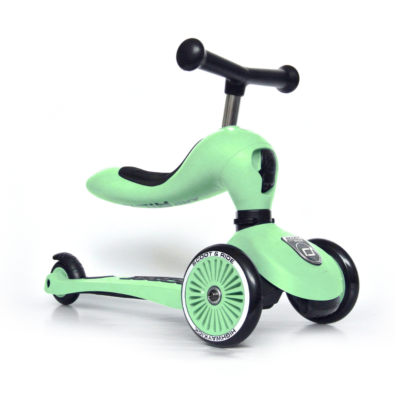 Scoot and Ride - Monopattino e Triciclo - Highwaykick 1 - Trasformabile 2 in 1 - verde kiwi