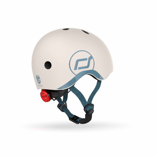 Scoot and Ride - Casco - tg. XXS-S - luce posteriore e chiusura magnetica - cenere Ash