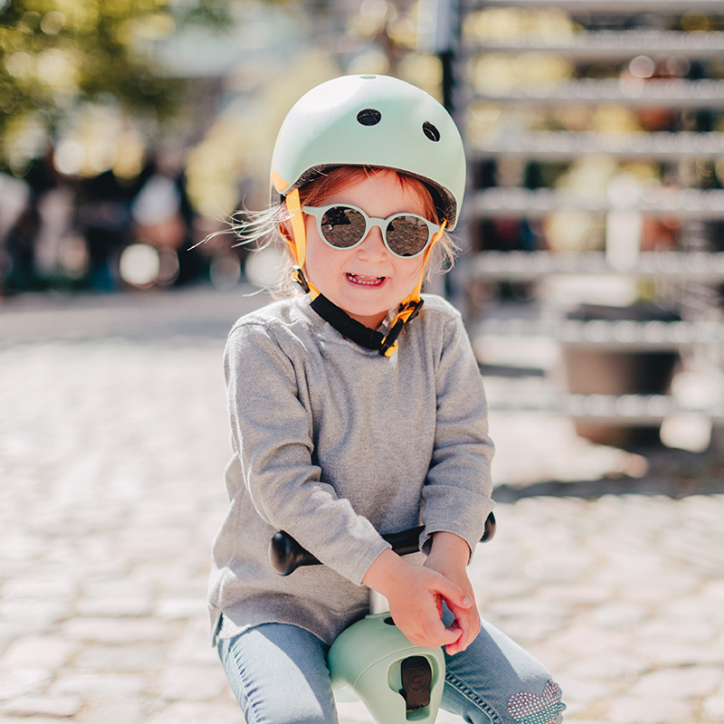 Scoot and Ride - Casco - tg. XXS-S - luce posteriore e chiusura magnetica - cenere Ash