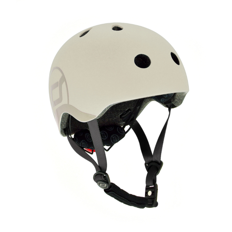 Scoot and Ride - Casco - tg. S-M - luce posteriore e chiusura magnetica - cenere Ash