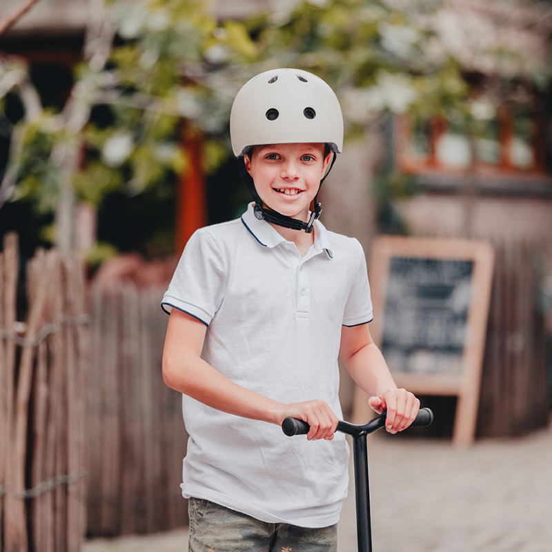 Scoot and Ride - Casco - tg. S-M - luce posteriore e chiusura magnetica - cenere Ash