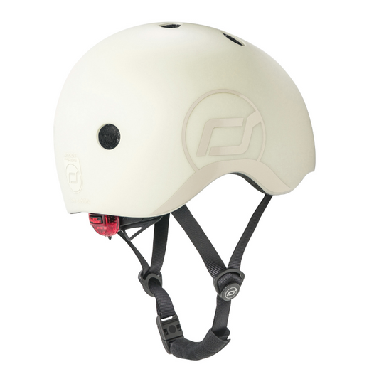 Scoot and Ride - Casco - tg. S-M - luce posteriore e chiusura magnetica - cenere Ash