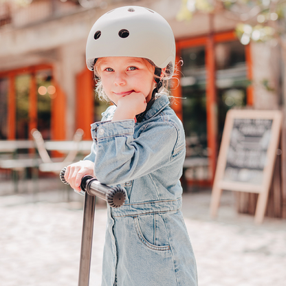 Scoot and Ride - Casco - tg. S-M - luce posteriore e chiusura magnetica - cenere Ash
