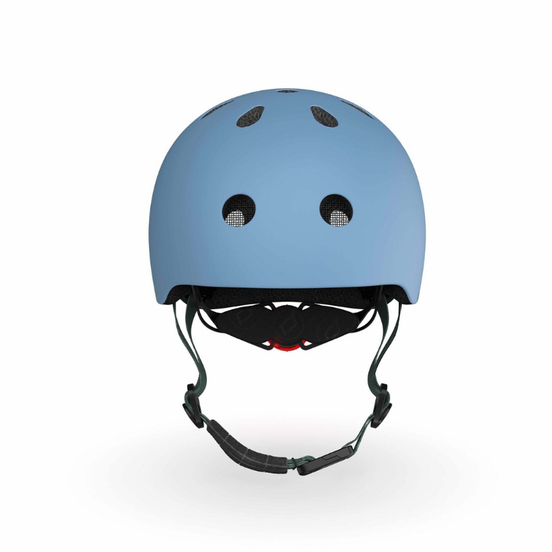Scoot and Ride - Casco - tg. S-M - luce posteriore e chiusura magnetica - acciaio Steel