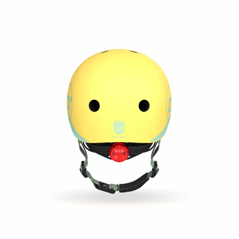 Scoot and Ride - Casco - tg. XXS-S - luce posteriore e chiusura magnetica - giallo lemon