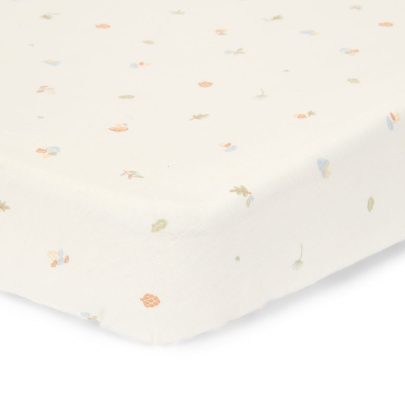 Little Dutch - Lenzuolo angoli in cotone 70x140 - Forest Friends bianco