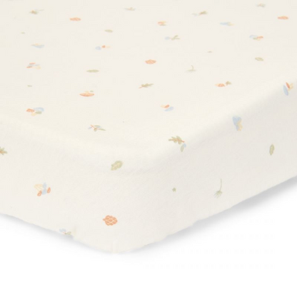 Little Dutch - Lenzuolo angoli in cotone 70x140 - Forest Friends bianco