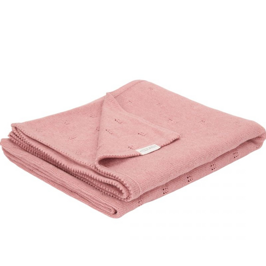 Little Dutch - Coperta Tricot 70x100 - Rosa Cipria